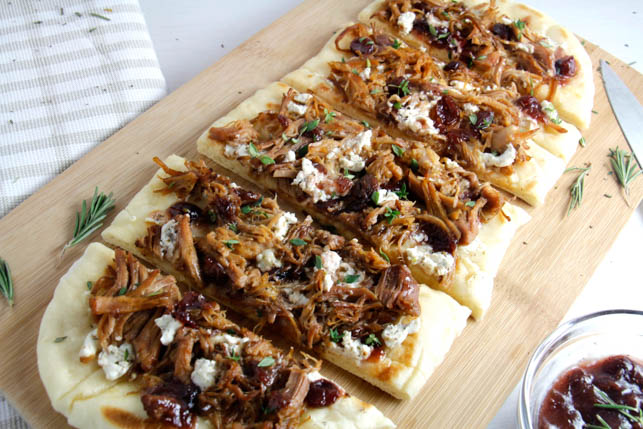 Pulled Pork and Cranberry Flatbread